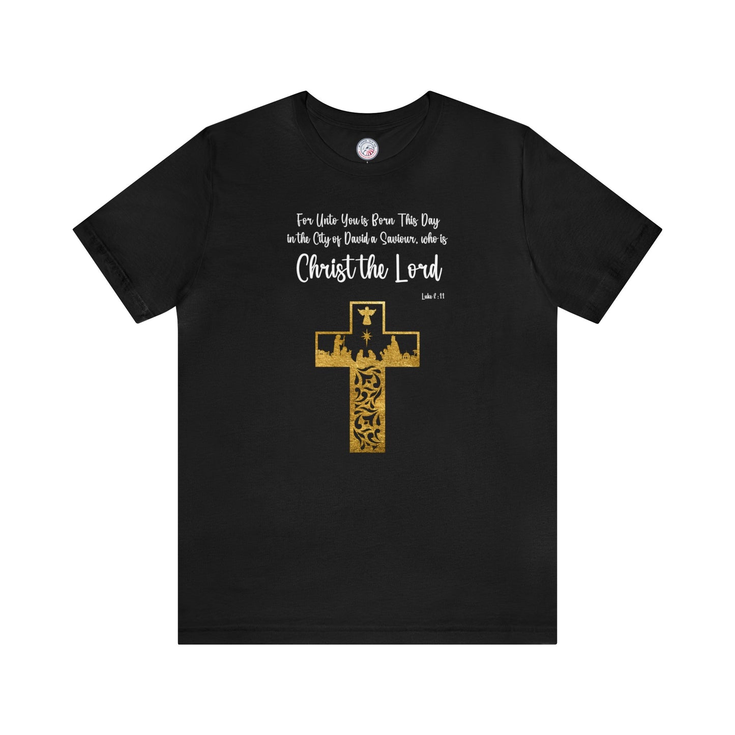 Luke 2:11 Premium Tee - Gold
