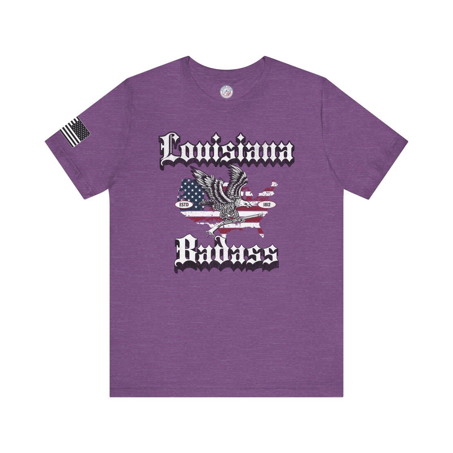 Louisiana Badass Eagle and Flag Premium Tee