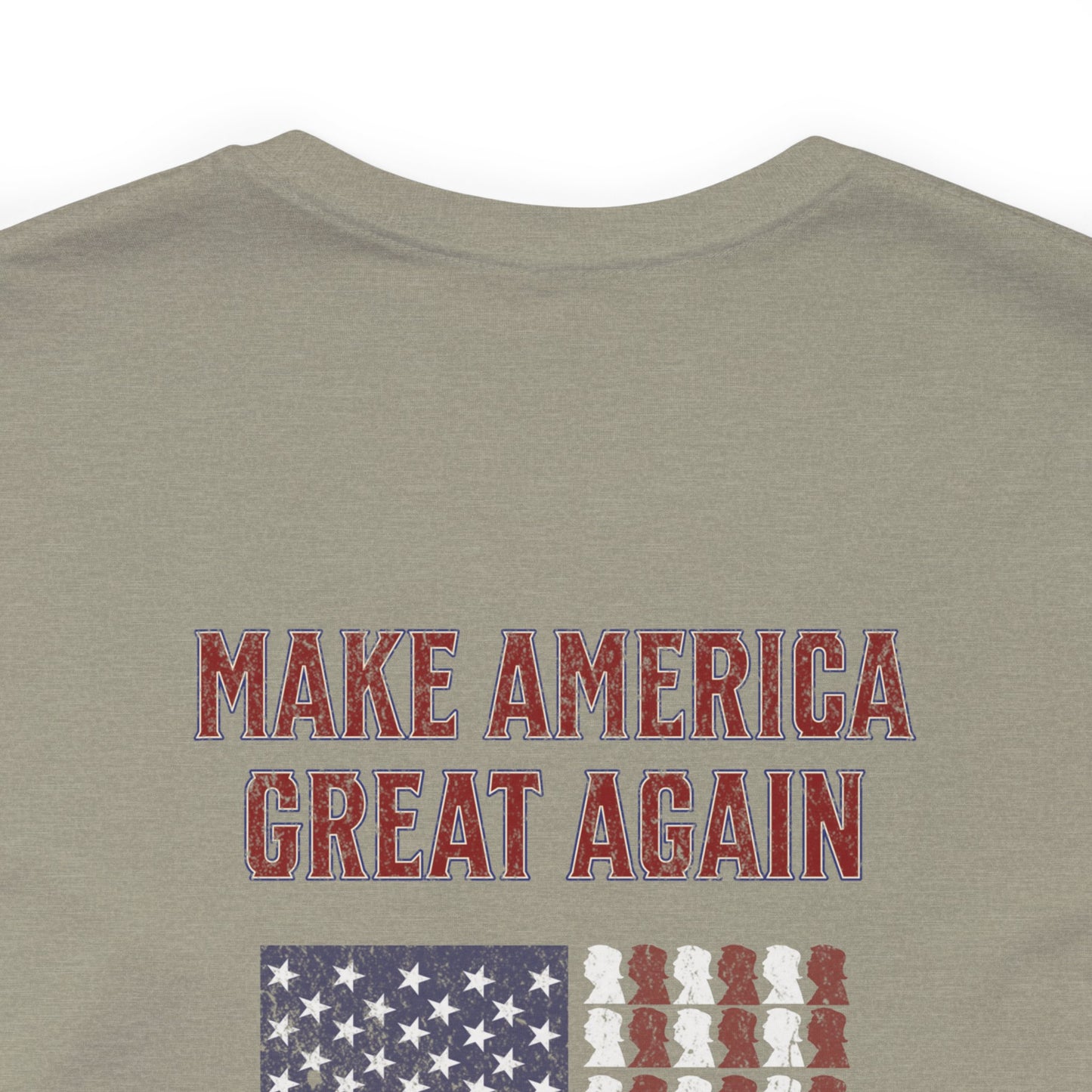 Make America Great Again Trump Flag Premium Tee - Back