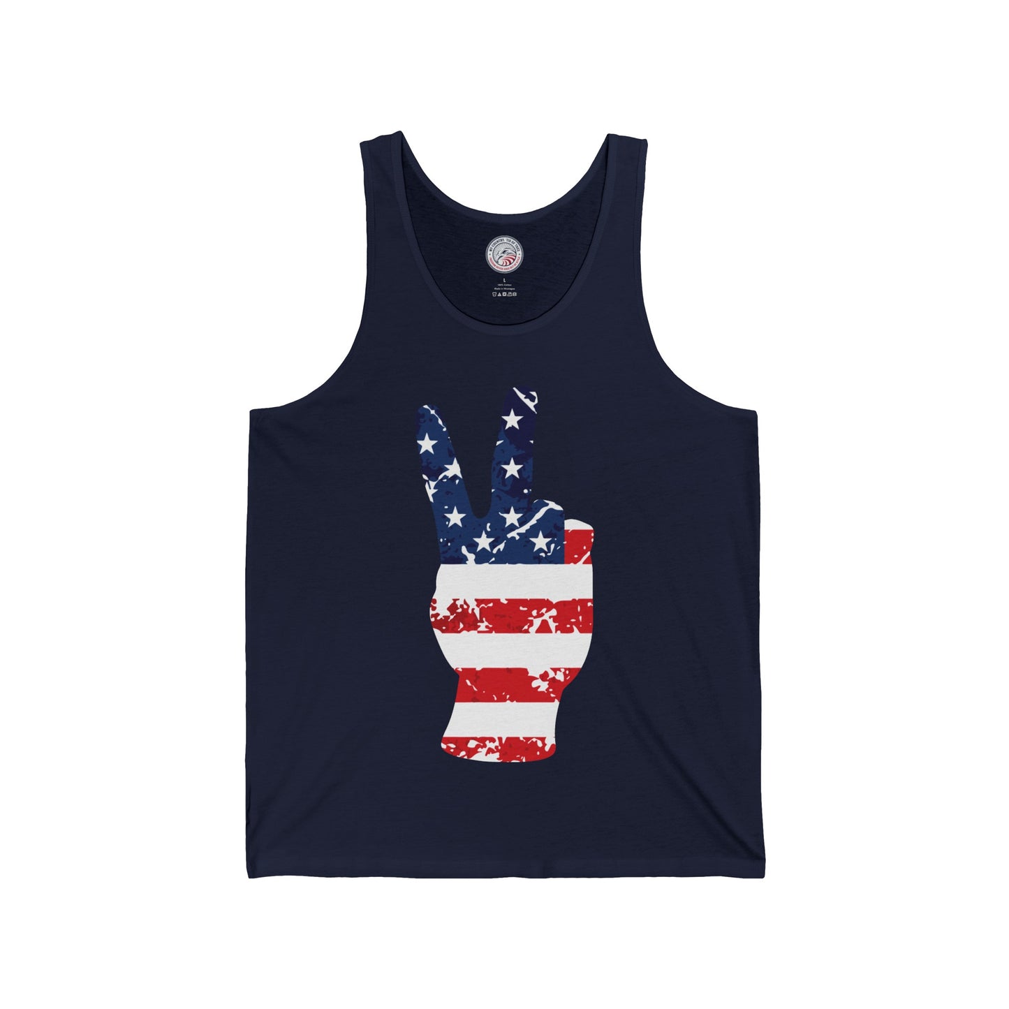 Peaceful Patriot - Flag Jersey Tank