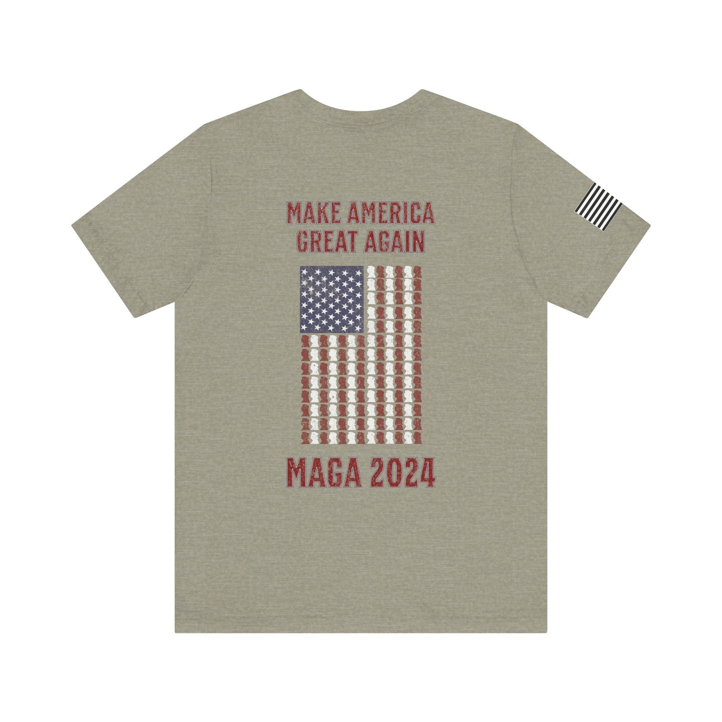 Make America Great Again Trump Flag Premium Tee - Back