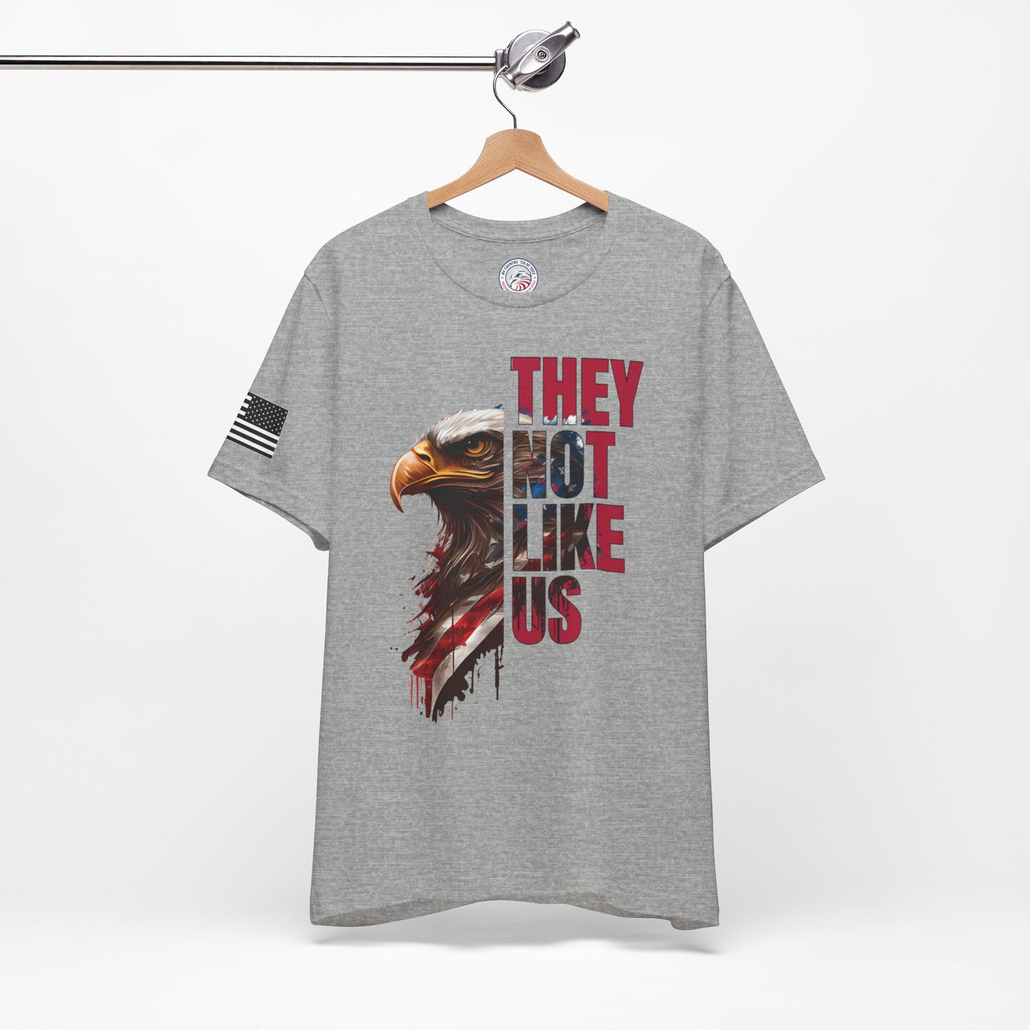 They Not Like Us Premium Tee - Patriotic Eagle