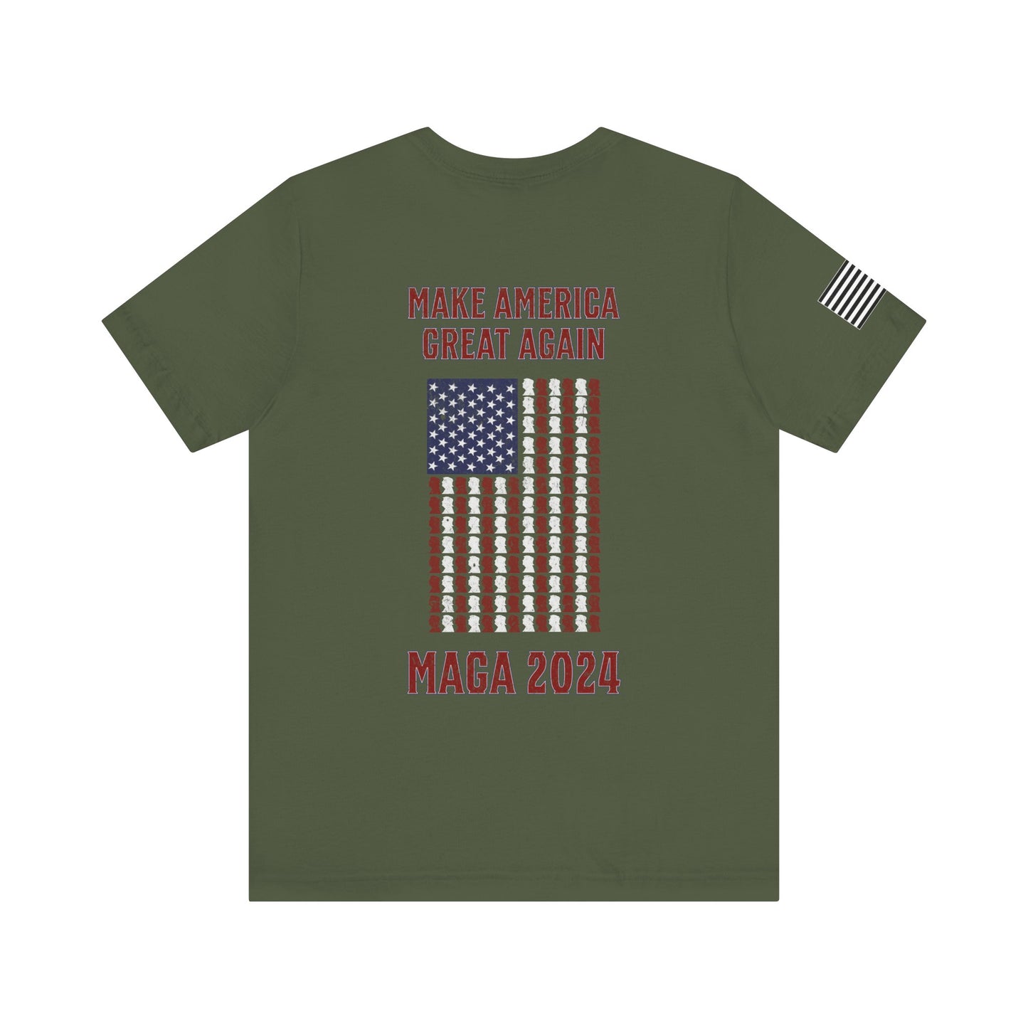 Make America Great Again Trump Flag Premium Tee - Back