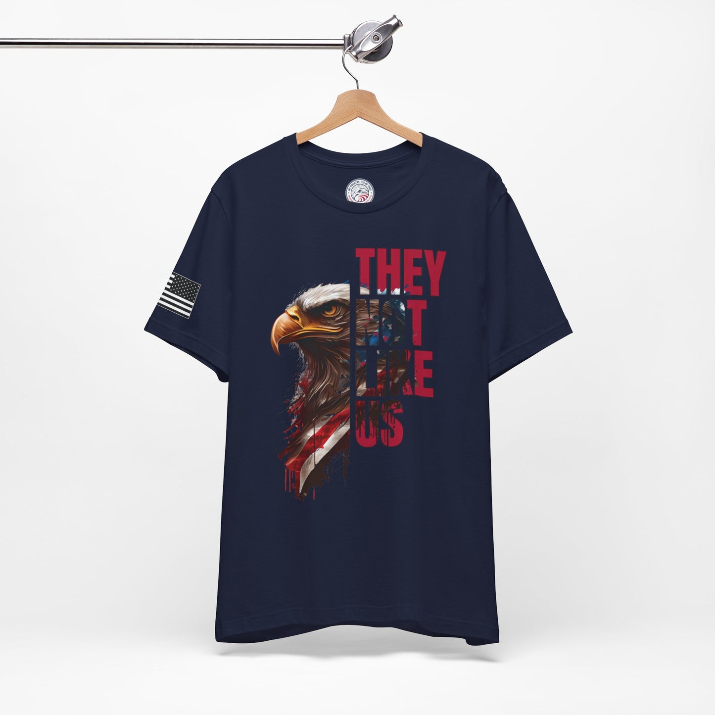 They Not Like Us Premium Tee - Patriotic Eagle