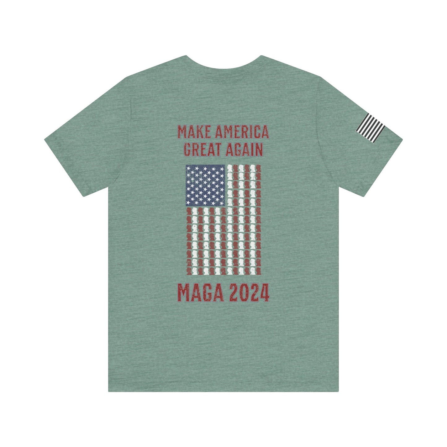 Make America Great Again Trump Flag Premium Tee - Back