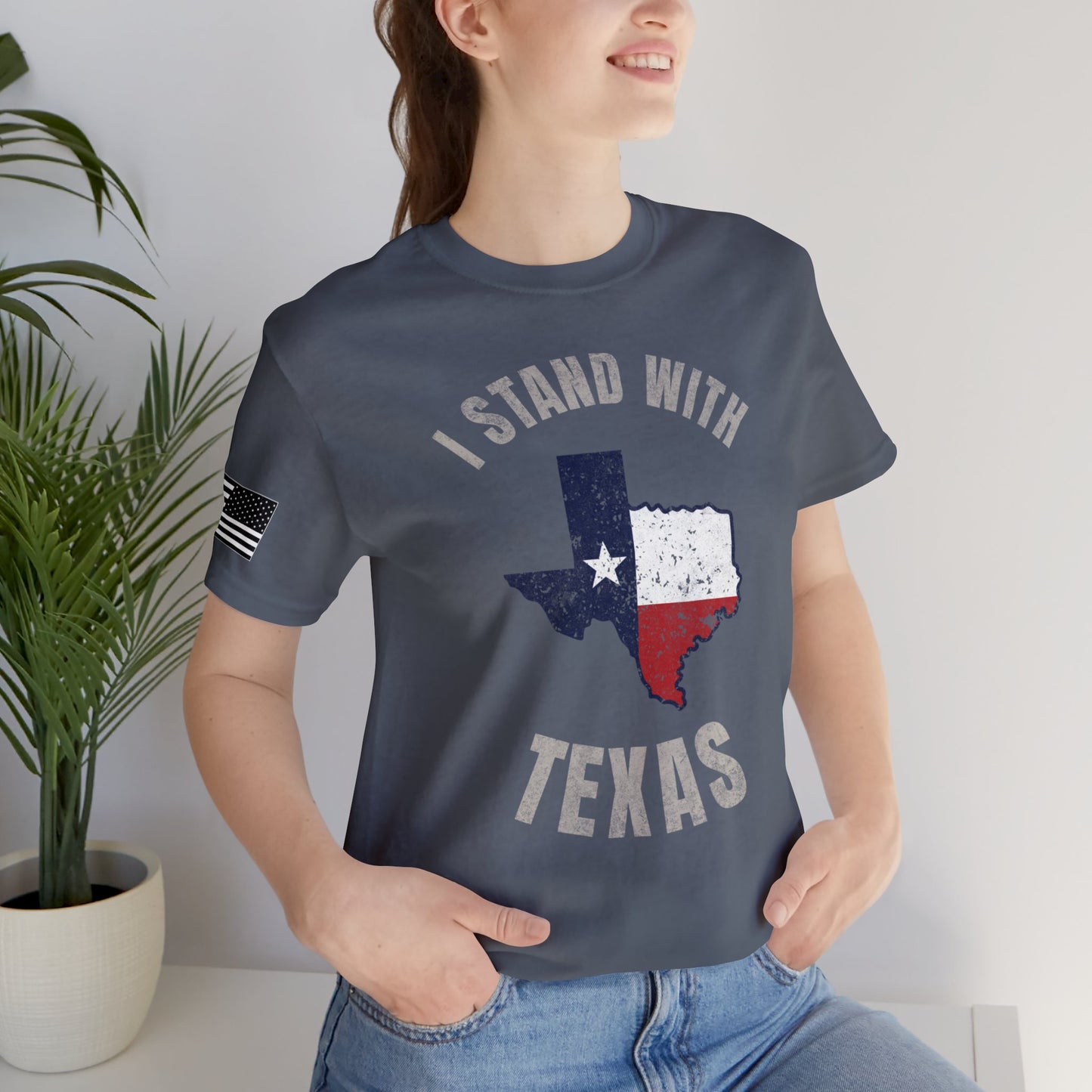 I Stand with Texas Premium Tee - Front