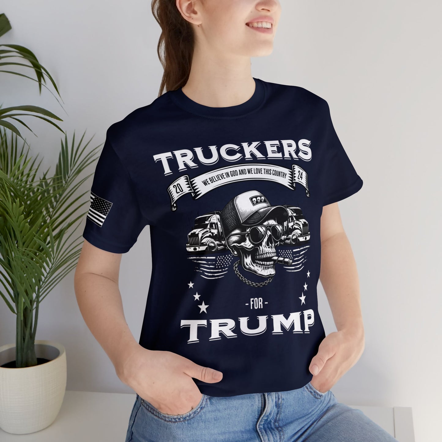 Truckers for Trump Premium Tee - Black and White