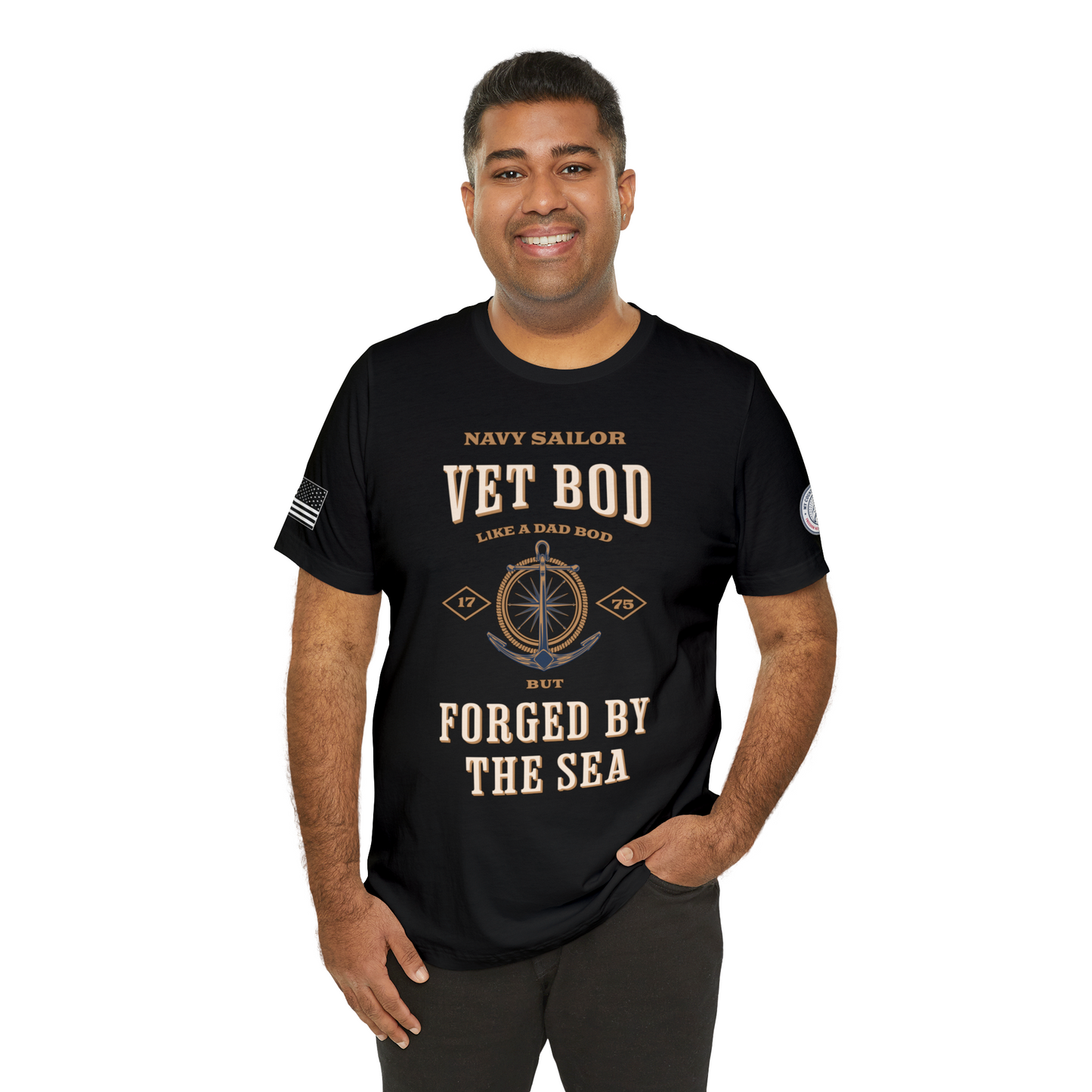 Navy Sailor Vet Bod Premium Tee - Forged by the Sea