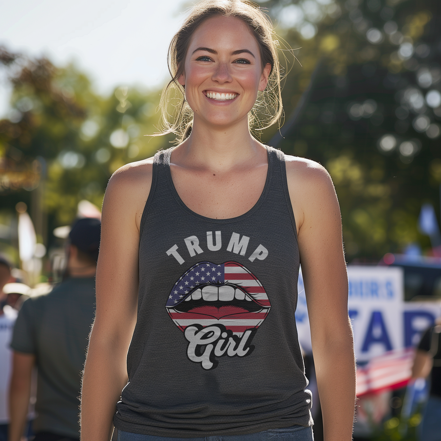 Trump Girl Ladies' Flowy Racerback Tank