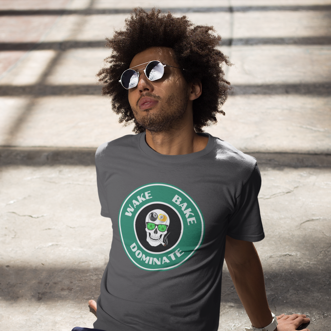 Wake, Bake, Dominate Premium Tee