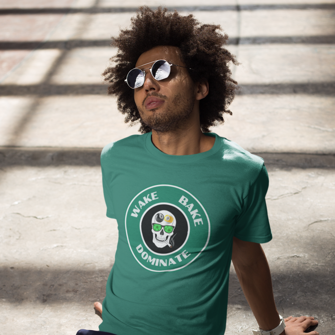 Wake, Bake, Dominate Premium Tee