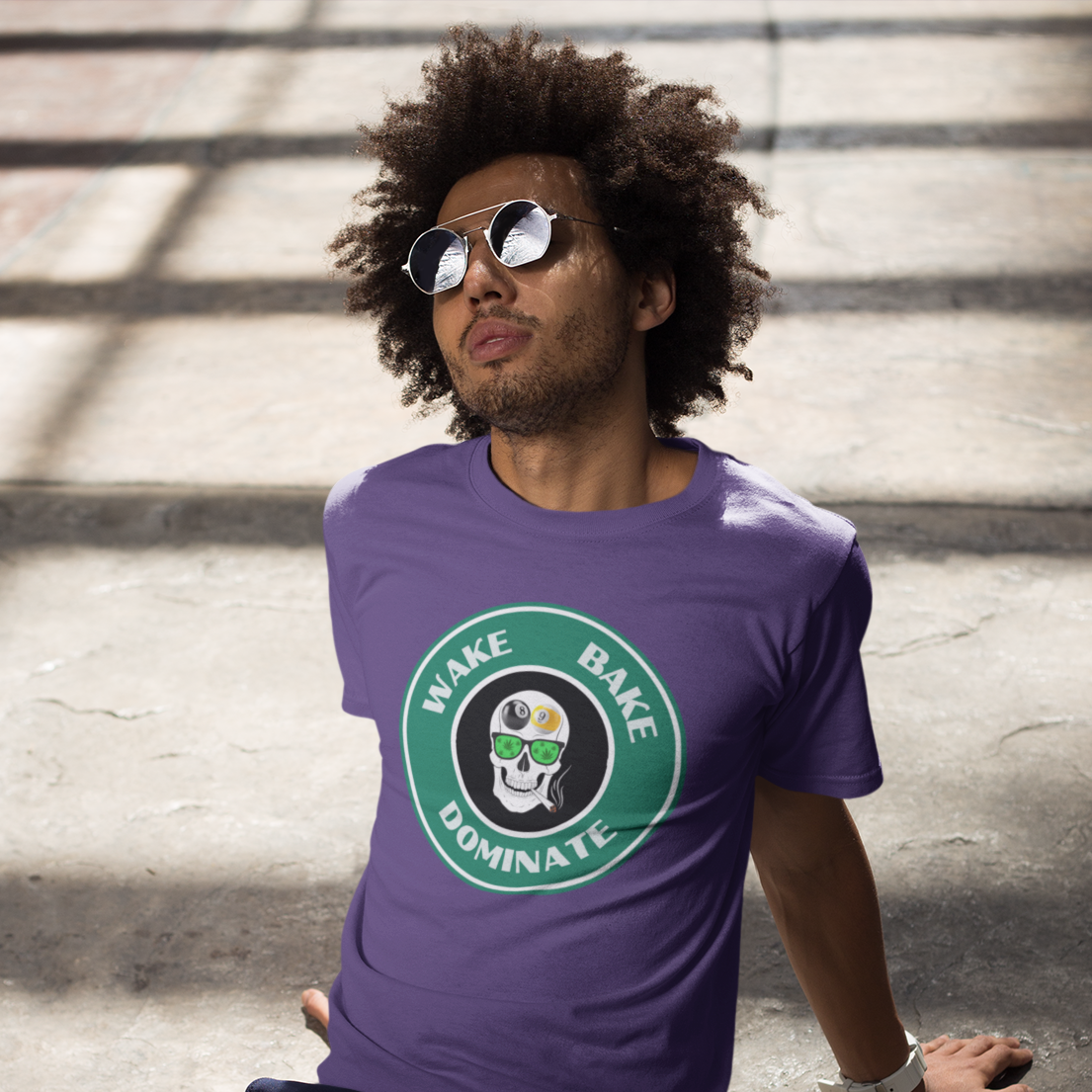 Wake, Bake, Dominate Premium Tee