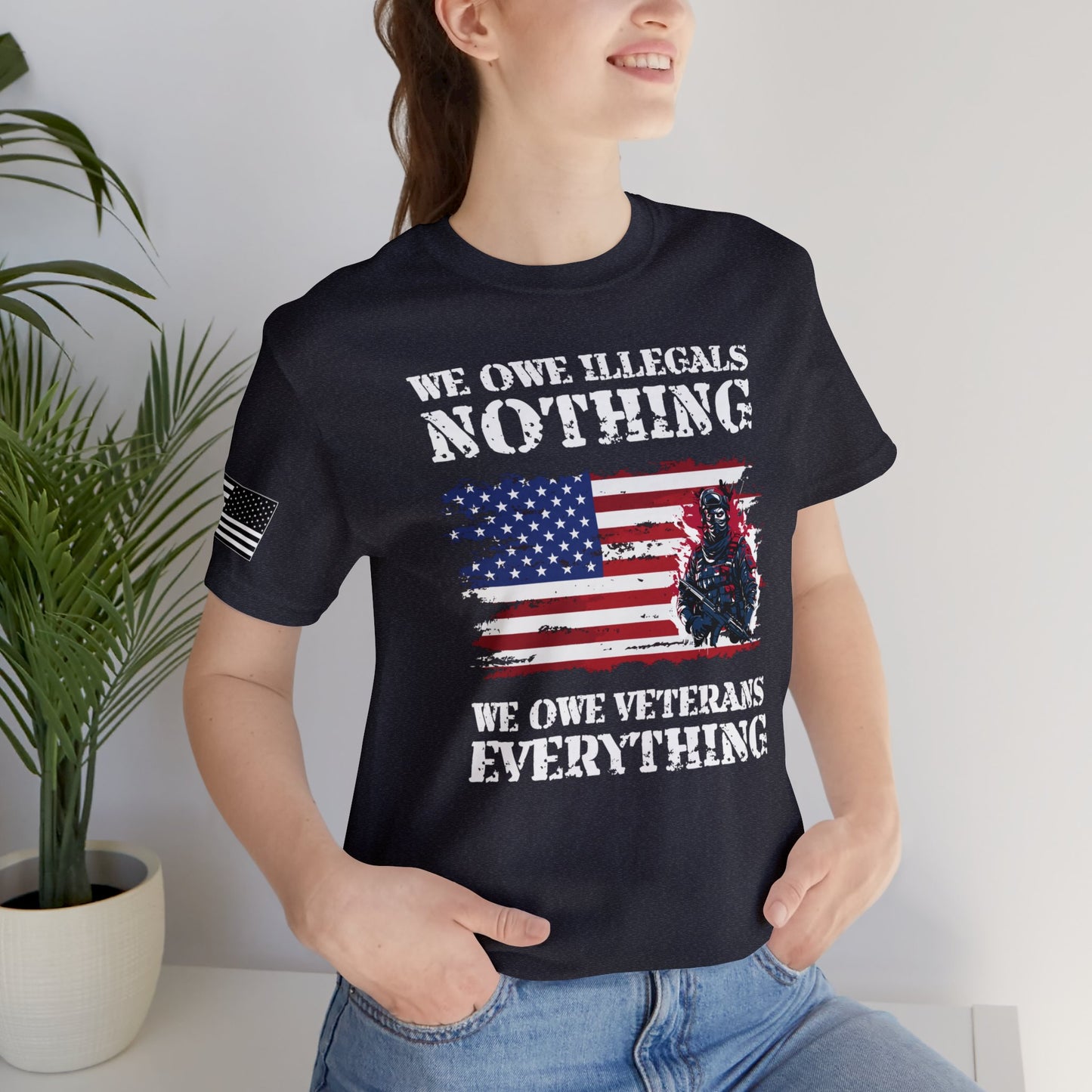 We Owe Illegals Nothing Premium Tee - Front