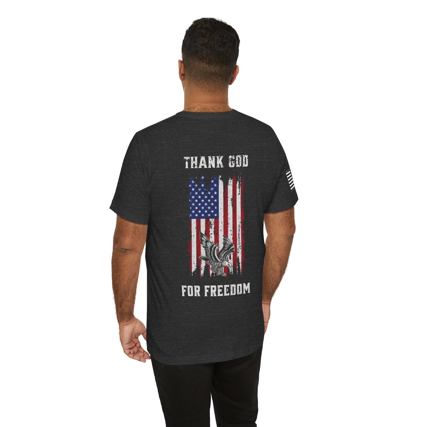 Thank God for Freedom Premium Tee - Back - Vertical