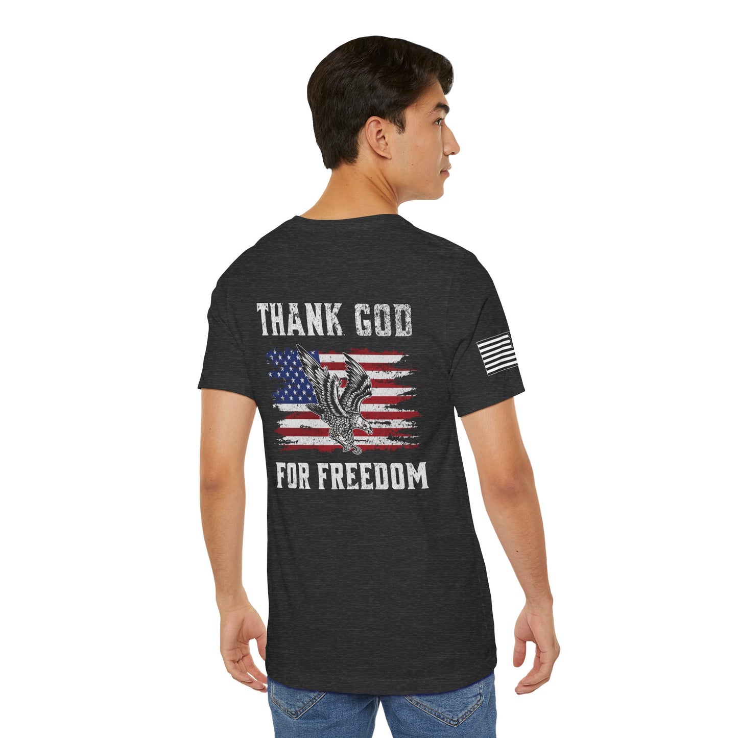 Thank God for Freedom Premium Tee - Back - Horizontal