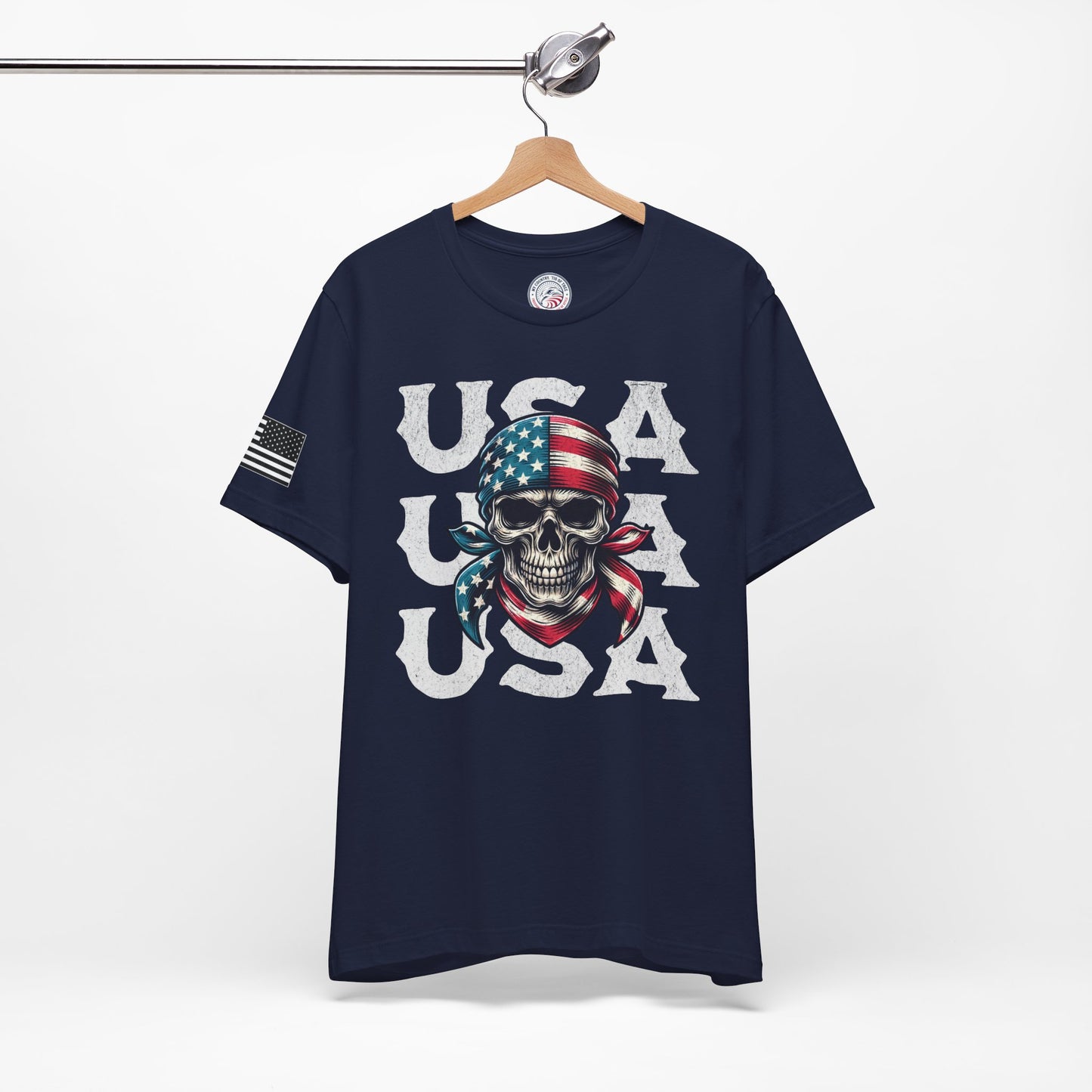 Patriotic Skull Premium Tee