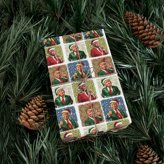 Trump Color Block Wrapping Paper