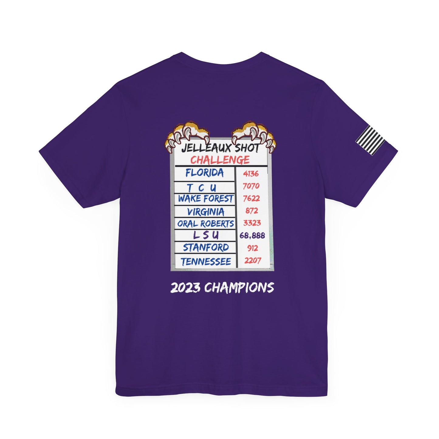 Jelleaux Shot Challenge Premium Tee - Back