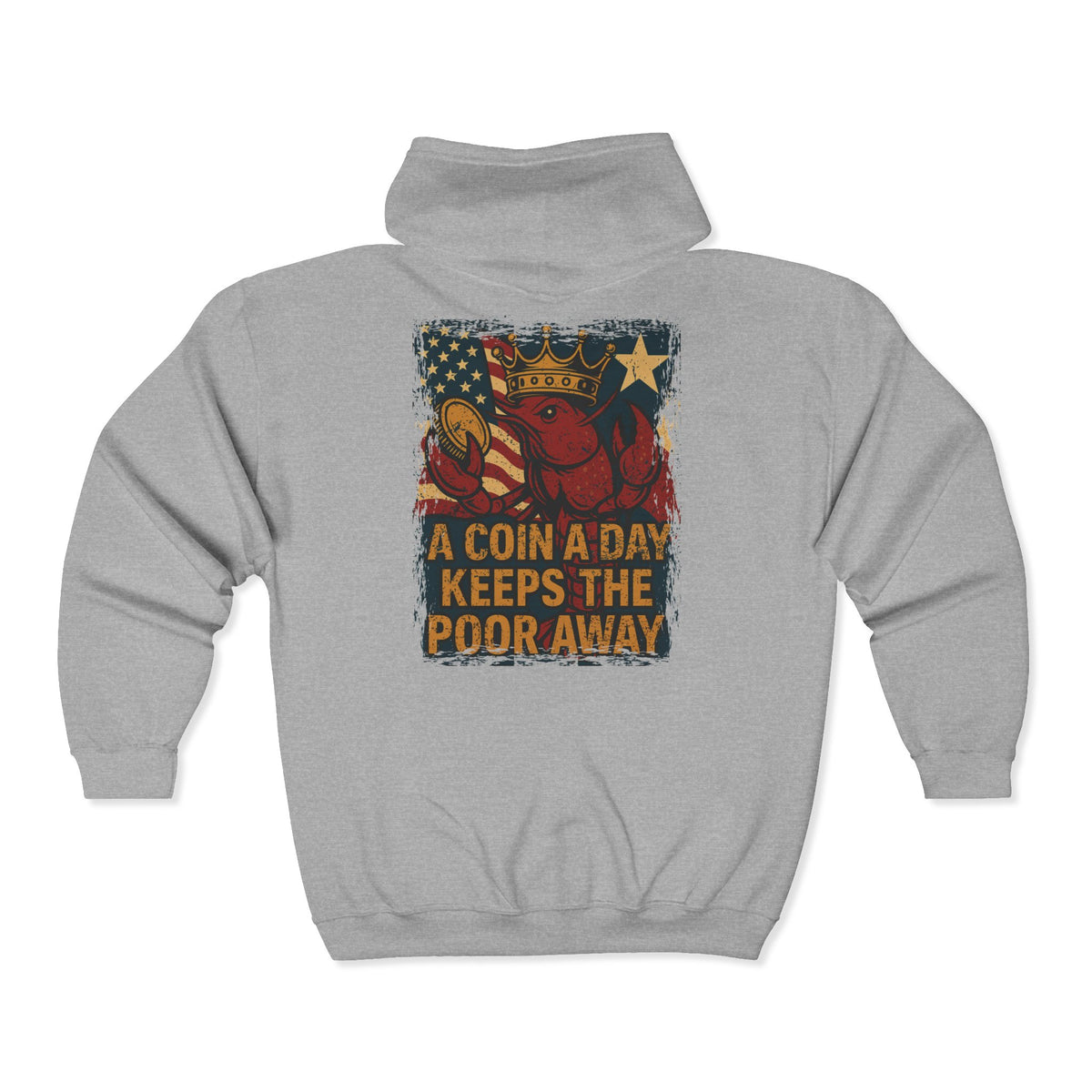 TEXIT Team Kajun Coin a Day Heavy Blend Full Zip Hoodie