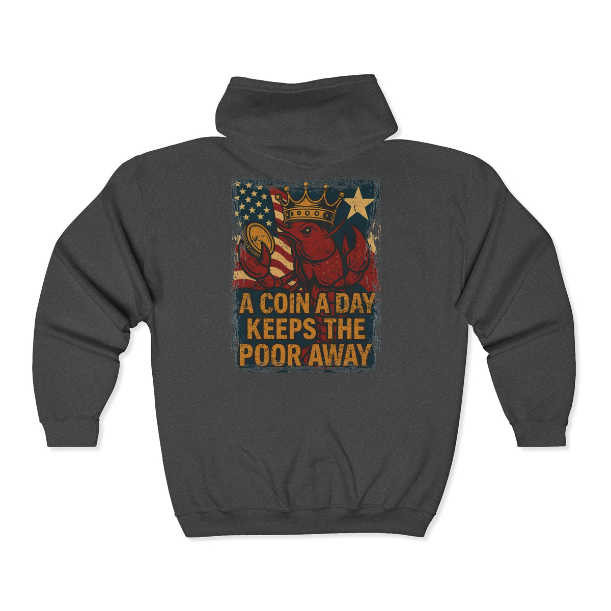 TEXIT Team Kajun Coin a Day Heavy Blend Full Zip Hoodie