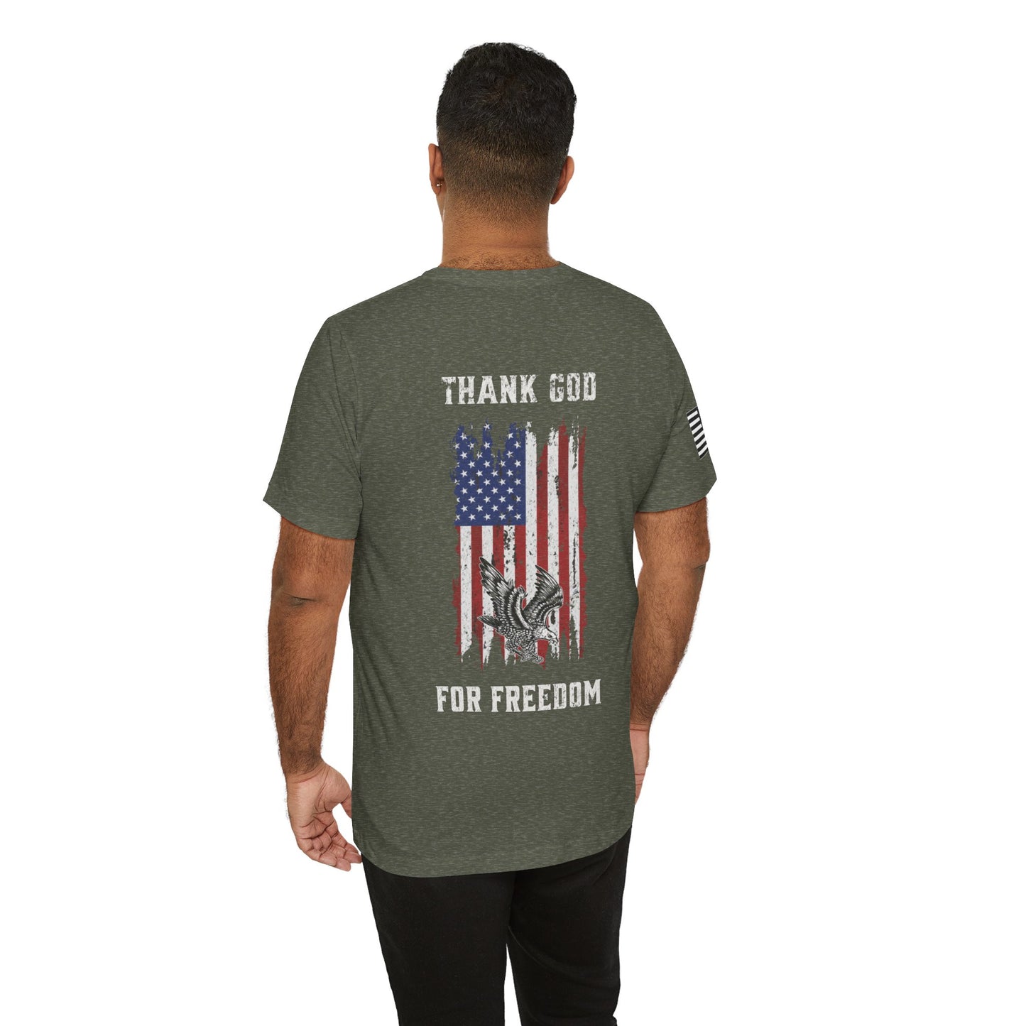 Thank God for Freedom Premium Tee - Back - Vertical