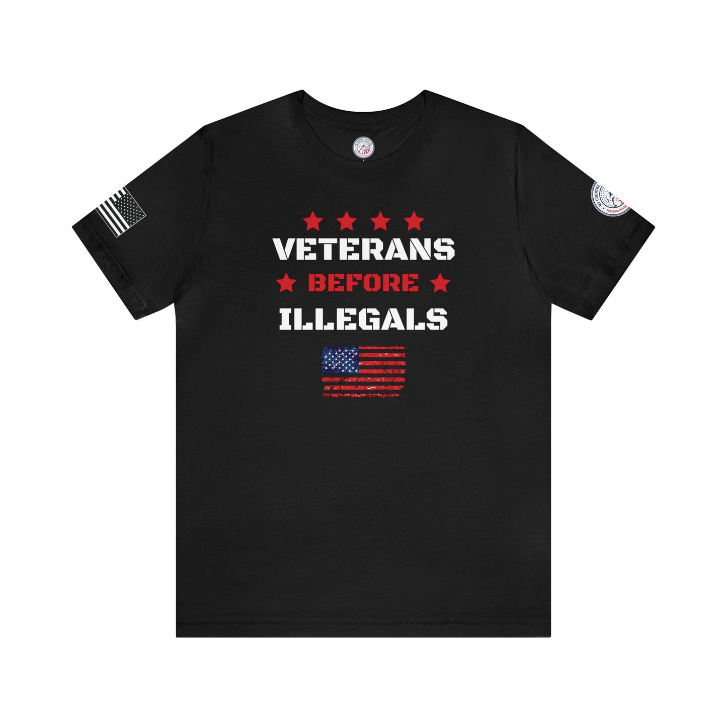 Veterans Before Illegals Premium Tee - Front