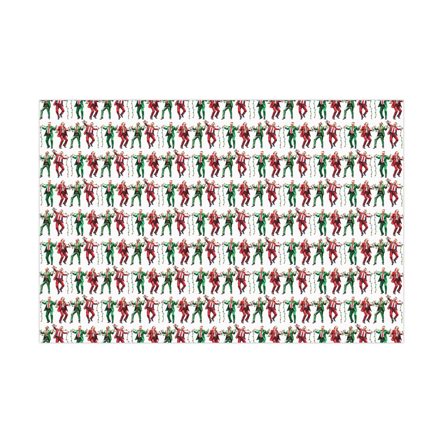 Trump Dancing with Christmas Lights Wrapping Paper