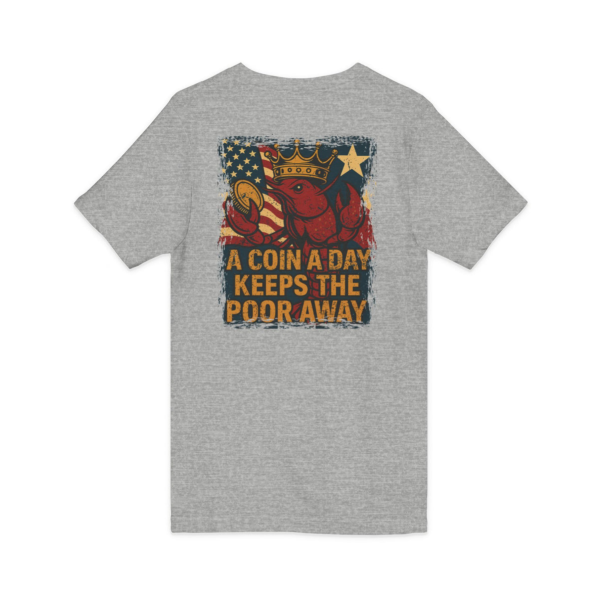 TEXIT Team Kajun Coin a Day Short Sleeve V-Neck Tee