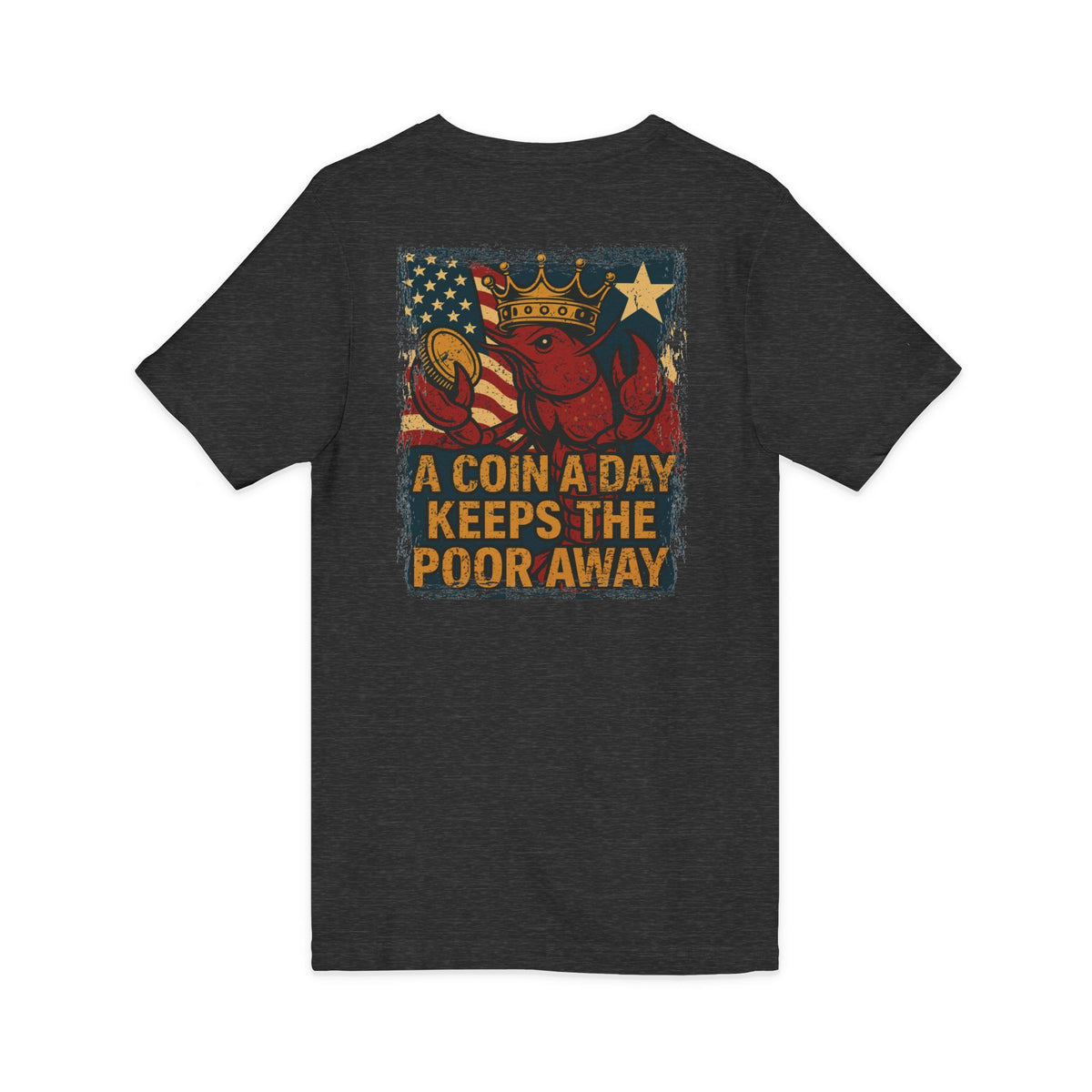 TEXIT Team Kajun Coin a Day Short Sleeve V-Neck Tee