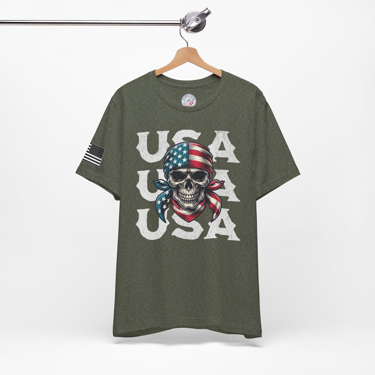 Patriotic Skull Premium Tee