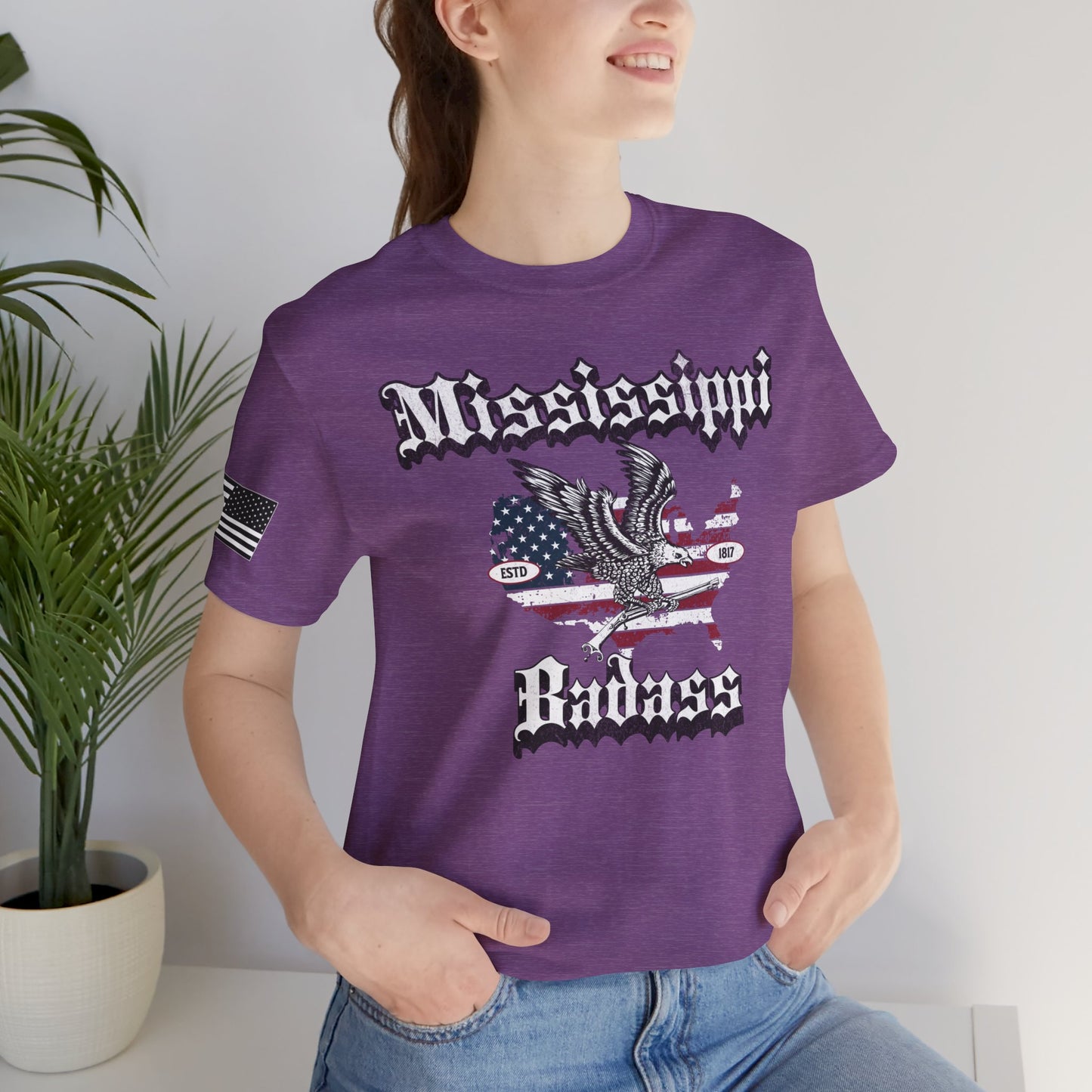 Mississippi Badass Eagle and Flag Premium Tee