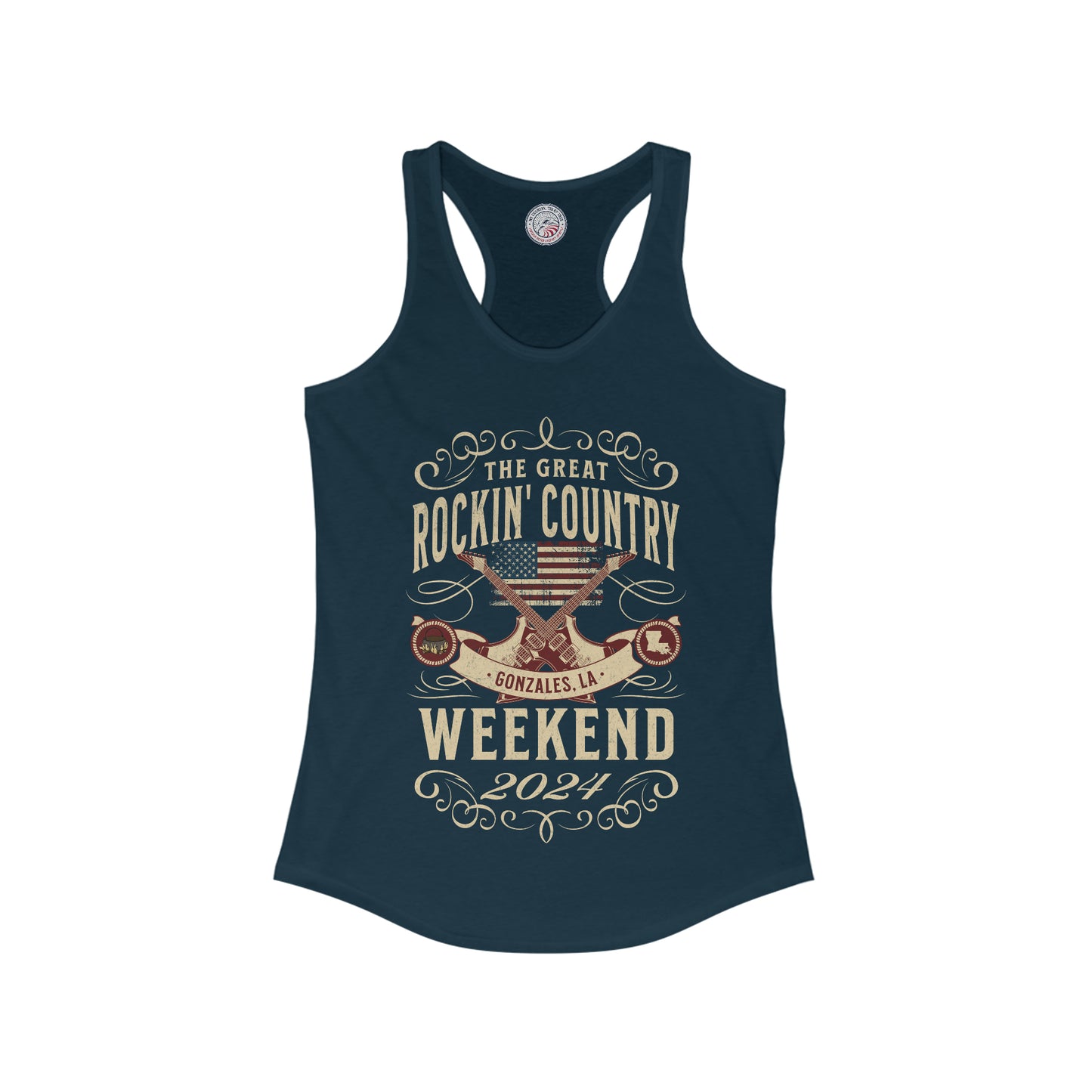 The Great Rockin' Country Weekend Ladies' Slim Fit Racerback Tank - Gonzales, LA