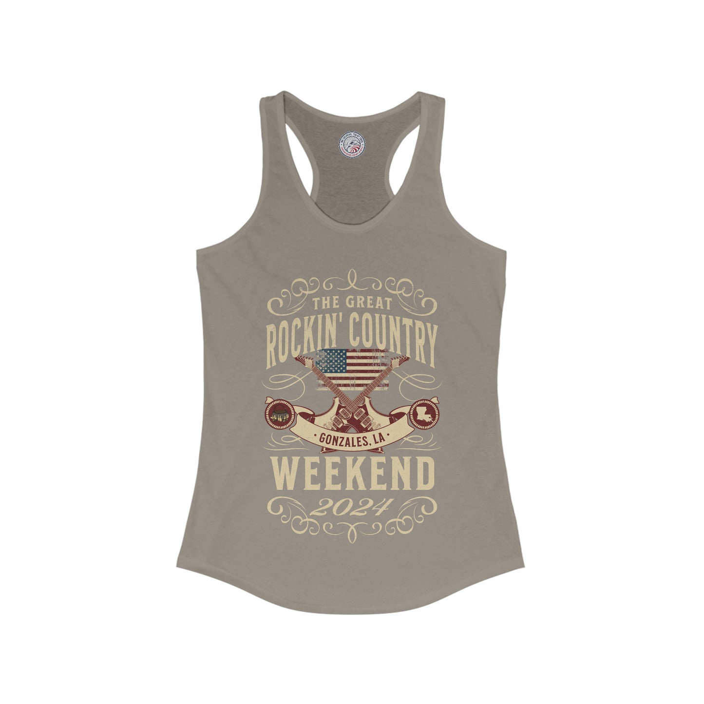 The Great Rockin' Country Weekend Ladies' Slim Fit Racerback Tank - Gonzales, LA