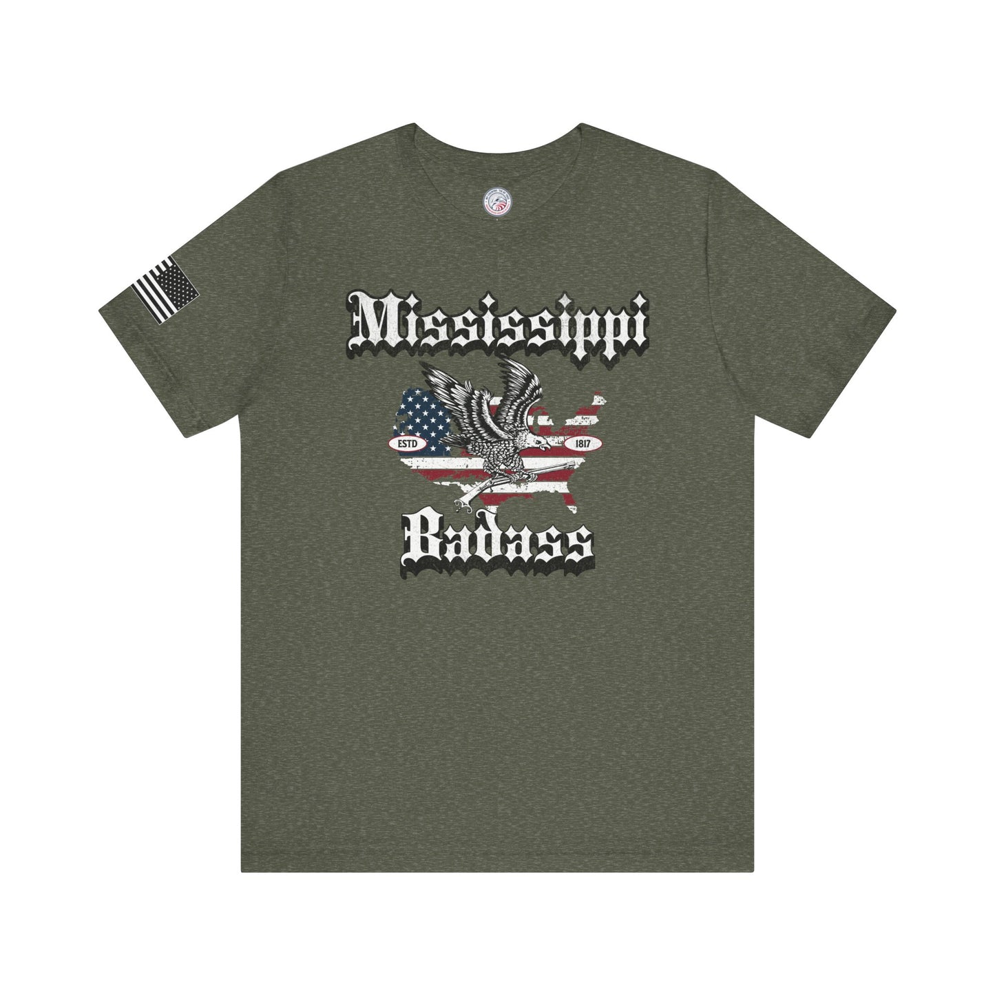 Mississippi Badass Eagle and Flag Premium Tee