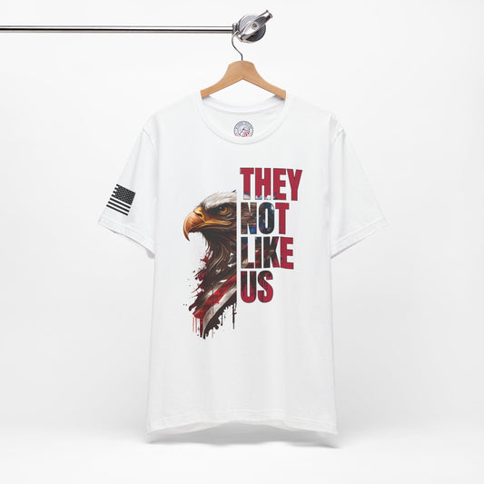 They Not Like Us Premium Tee - Patriotic Eagle