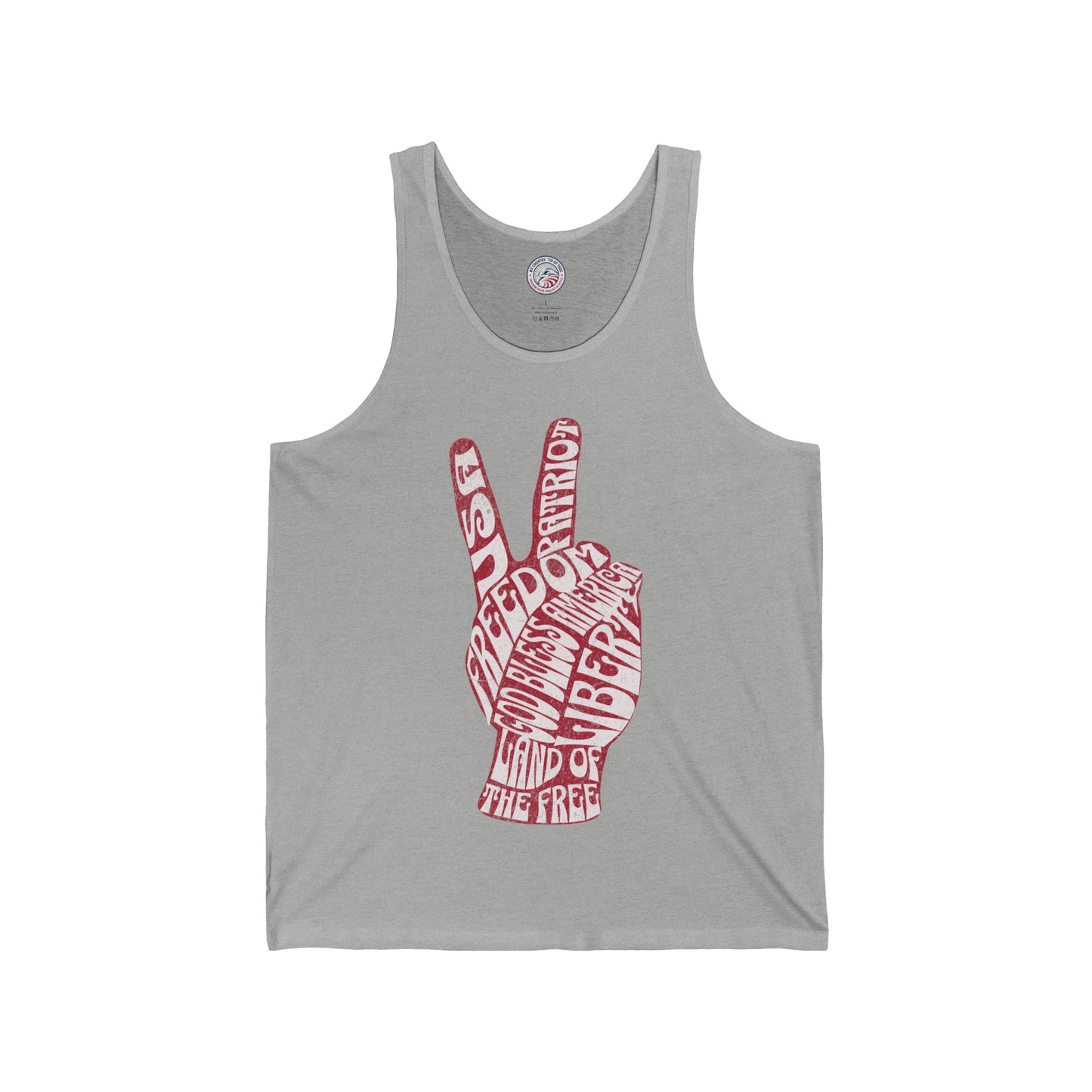 Peaceful Patriot - Words Jersey Tank