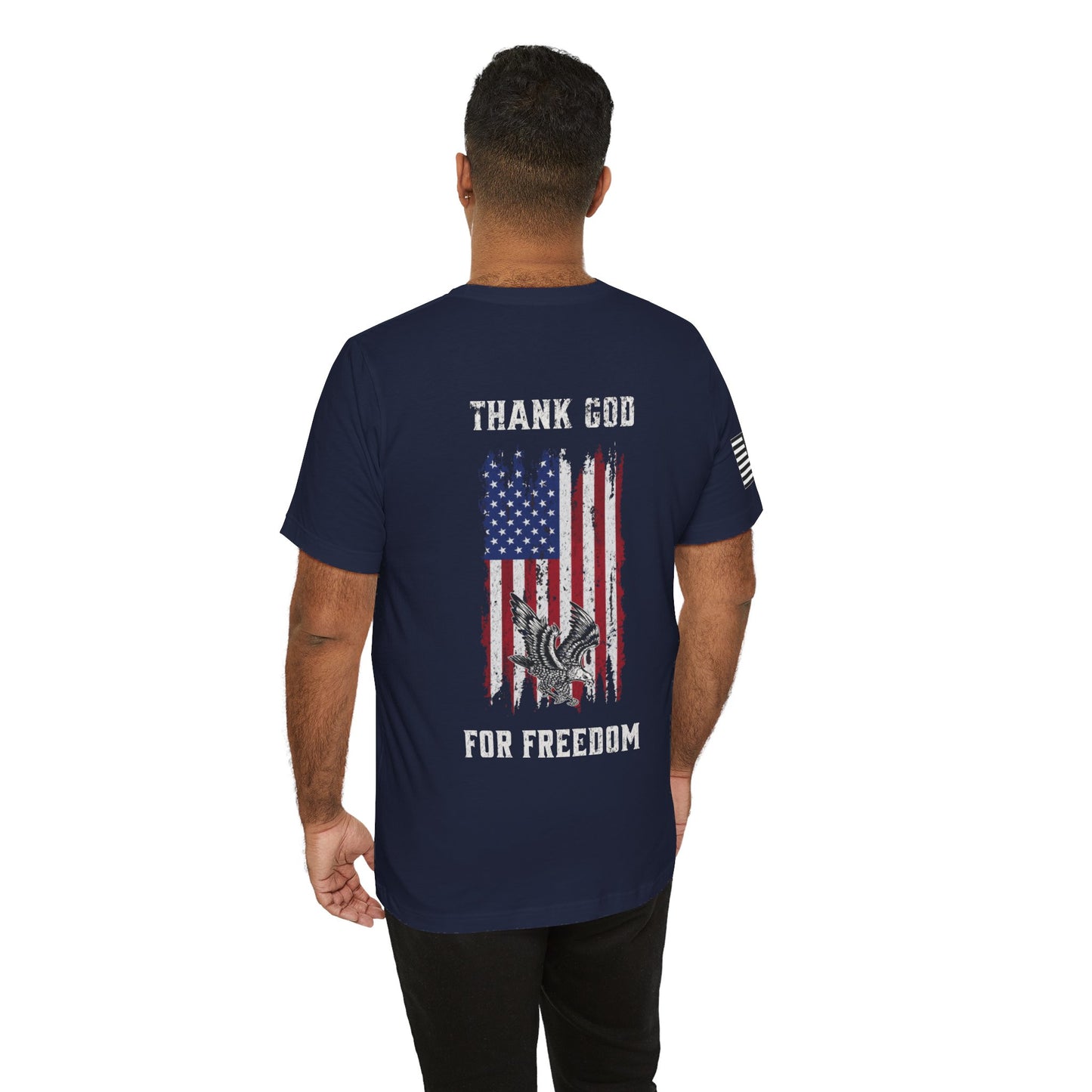 Thank God for Freedom Premium Tee - Back - Vertical