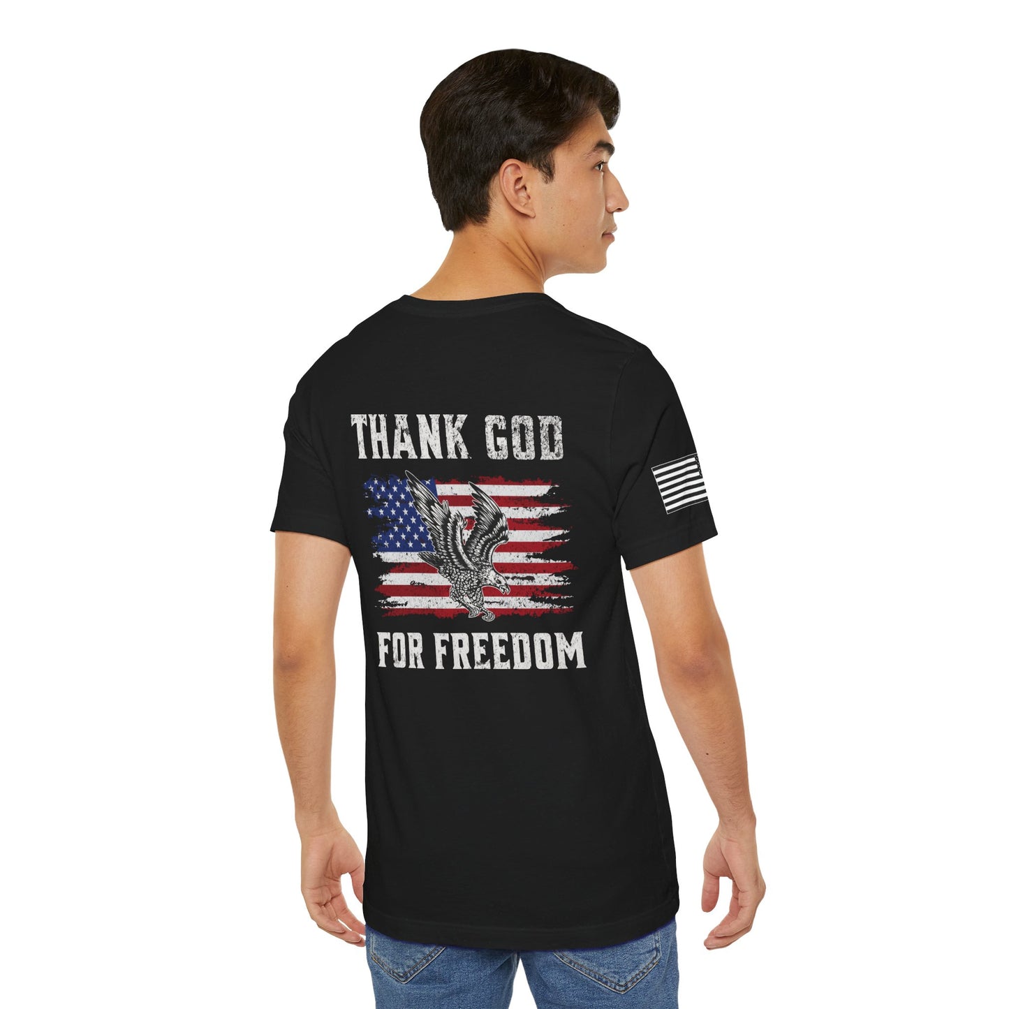 Thank God for Freedom Premium Tee - Back - Horizontal