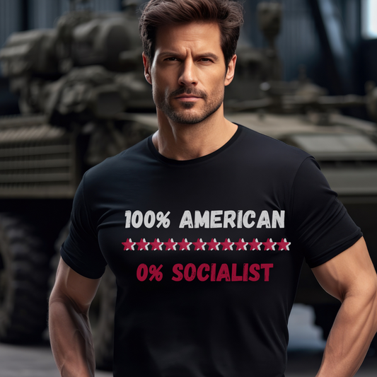 100% American, 0% Socialist Premium Tee