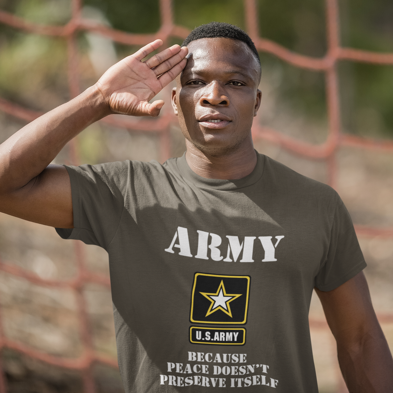 Army Because Peace Doesn't Preserve Itself Premium Tee