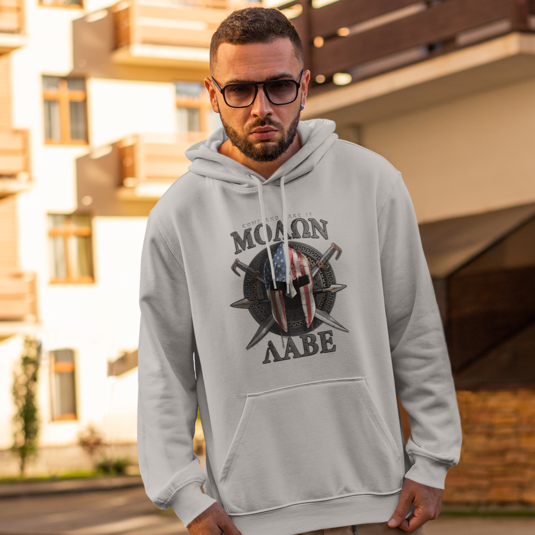 Molon Labe Come and Take It Heavy Blend Pullover Hoodie