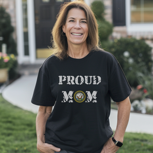 Proud Mom Premium Tee - Navy