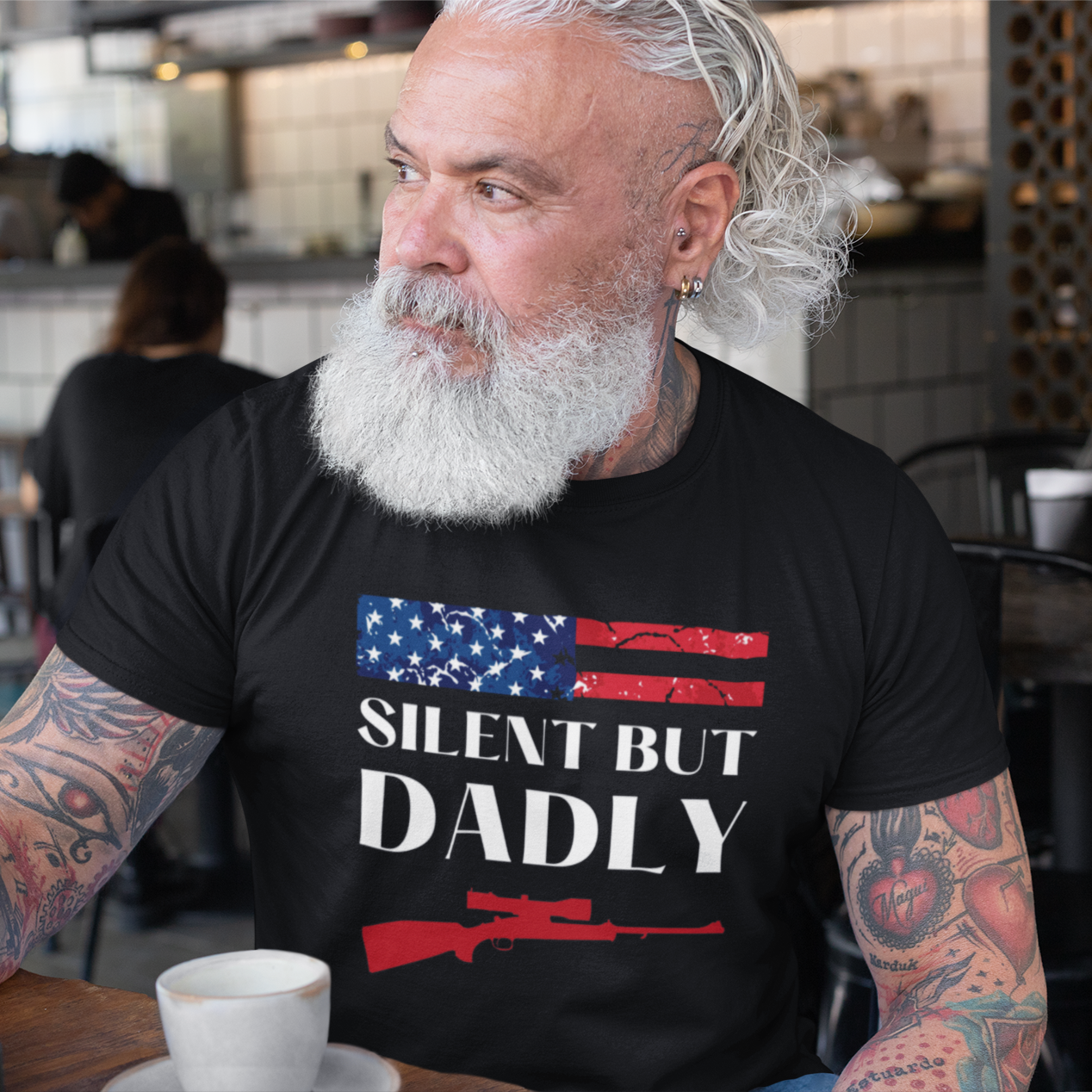 Silent But Dadly Premium Tee